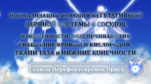 Нормализация функций ВЕГЕТАТИВНОЙ НЕРВНОЙ СИСТЕМЫ  и сосудов (Сеанс 51). Орис Орис