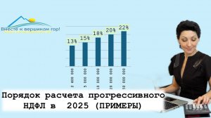 Порядок расчета в  2025 прогрессивной ставки НДФЛ для работников, изменения, ПРИМЕРЫ как считать