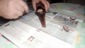 Красим кожу растишку Морилкой