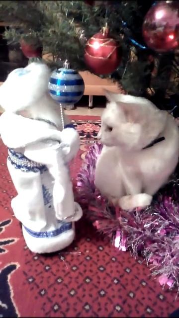 Подарок кошка и дед мороз смотреть онлайн