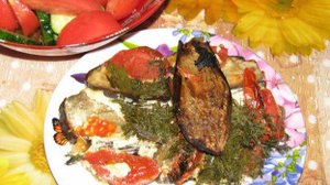 Запеченные синие Ленивый тещин язык