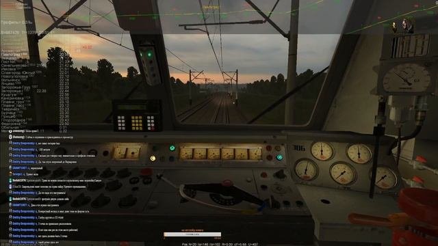 ZDSimulator - Сценарий скорого поезда №135 - по участку  Лозовая - Мелитополь