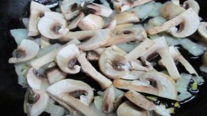 Куриная печень с шампиньоном