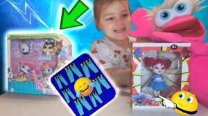 ПИНКИ БУМС ЕСТ ОДЕЖДУ - Распаковка игрушек наборов  Слова на английском с Лия Boom Видео для детей