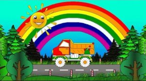 Развивающие мультфильмы про машинки и цвета. Волшебная Радуга. Самосвал
