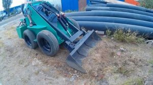 Снятие грунта мини погрузчик MultiTractor MT-420 минитрактор