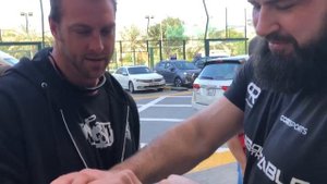 Comparing hand size and arm length with Vitaly Laletin