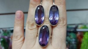 Александриты в серебре