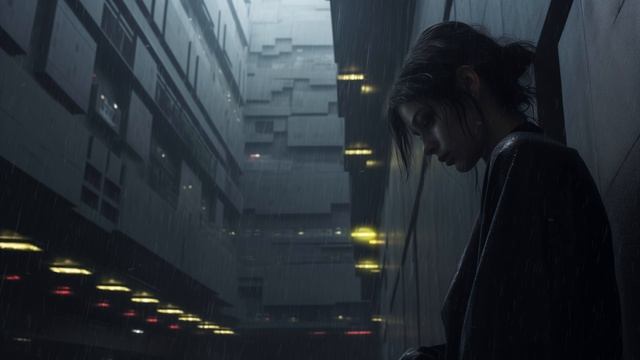 Sad Meditative Cyberpunk Music - Ethereal Blade Runner Ambient Journey - Rain Sounds