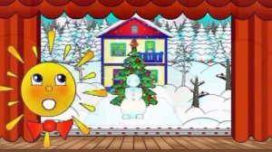 Мультфильм про рабочие машины и снеговика. Новогодняя Песенка