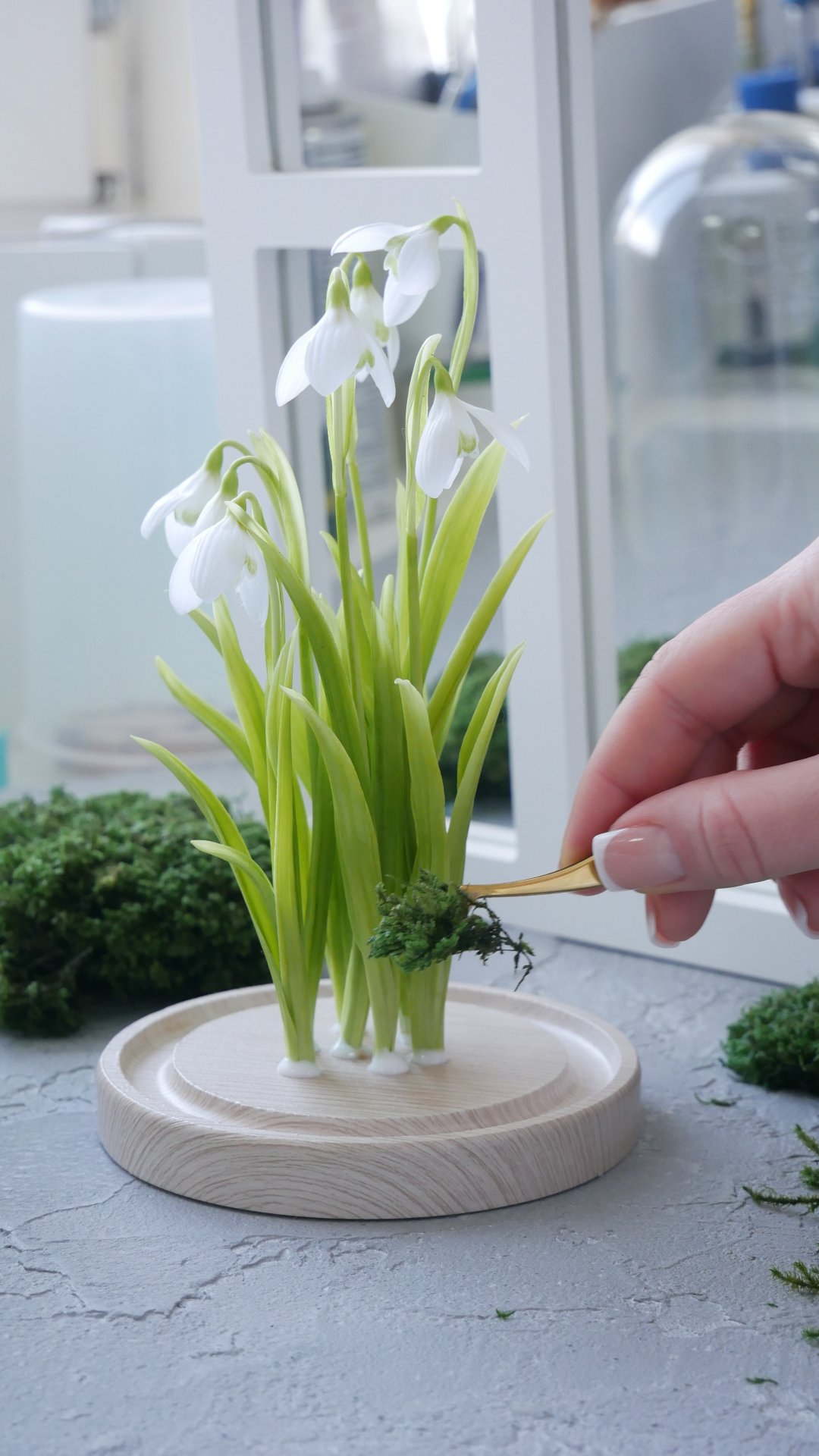 Подснежники из глины