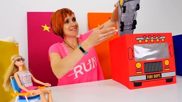 Машина куклы БАРБИ и Машины игрушки: Тайо, МонстрХай.