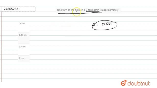 One turn of the helix in a B-form DNA is approximately-  | 12 | NEET  | BIOLOGY | NEET PREVIOUS ... смотреть онлайн