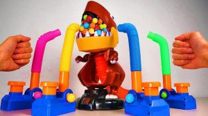 Видео для детей. Заполняю разными цветами шарами динозаврика. Детям ##