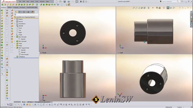 SolidWorks Viewports. Графические окна просмотра смотреть онлайн