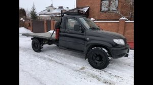 ПОЛУПРИЦЕП "БАТРАК" АМЕРИКАНСКОГО ТИПА (GOOSENECK) С ТЯГАЧОМ НА БАЗЕ АВТОМОБИЛЯ УАЗ
