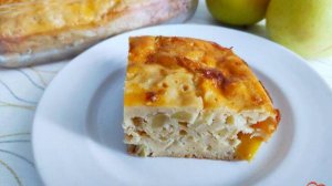 Творожный пирог с яблоками
