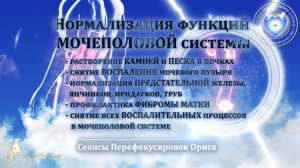 Нормализация функций МОЧЕПОЛОВОЙ СИСТЕМЫ (Сеанс 50). Орис Орис