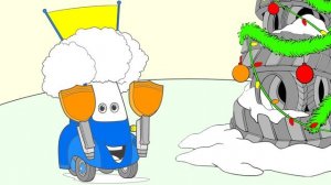 Раскраска из мультфильма Тачки: Луиджи,  Гвидо и Молния Маквин