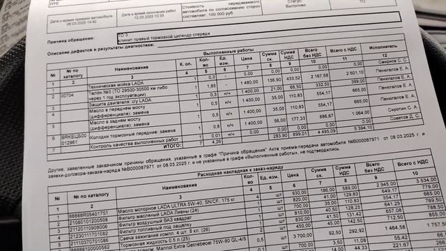 Нива БРОНТО, 30 000 км. Еду за подменным авто, цена ТО, модуль у дилера, гарантийный ремонт тормоза.