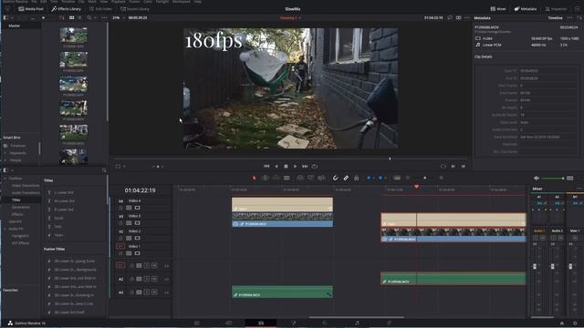 Slow Motion with Davinci Resolve - 180fps - Neural Engine Tested with Slowmo