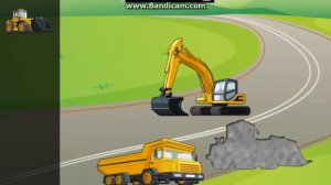 Строительная техника для детей  Кран, бульдозер, грузовик камаз, экскаватор  Мультики для малышей