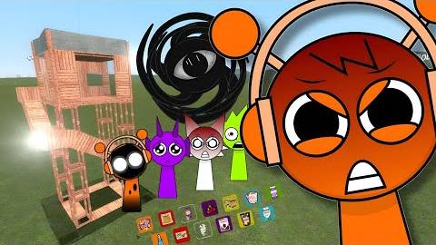 Sprunki Angry Oren против башен в Garry's Mod смотреть онлайн