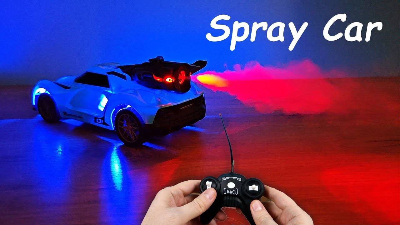 Гоночный Автомобиль с имитацией выхлопа! Такого я раньше не видел! RC Spray Car