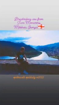 Breathtaking view of Mtskheta City from Jvari Monastery heights, Georgia #georgia #mtskheta #jvari