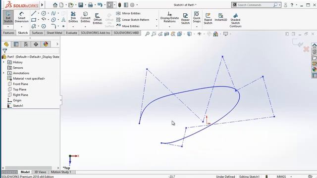 08 Types of Splines in Sketch in a Solidworks Part смотреть онлайн