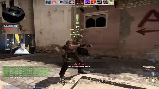 s1mple m0NESY & b1t vs 4k elo faceit! csgo