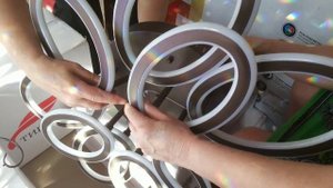 Как собирать подключать светодиодную люстру Овалы 3 цвета с диммером!