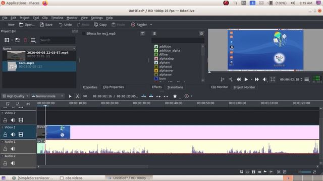 KDENLive (Video Editing)- Adding Video- Removing Unwanted portion- Replacing Audio смотреть онлайн