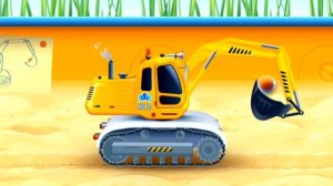 Обзоры мобильных игр - Экскаватор - Рабочие машины в песочнице