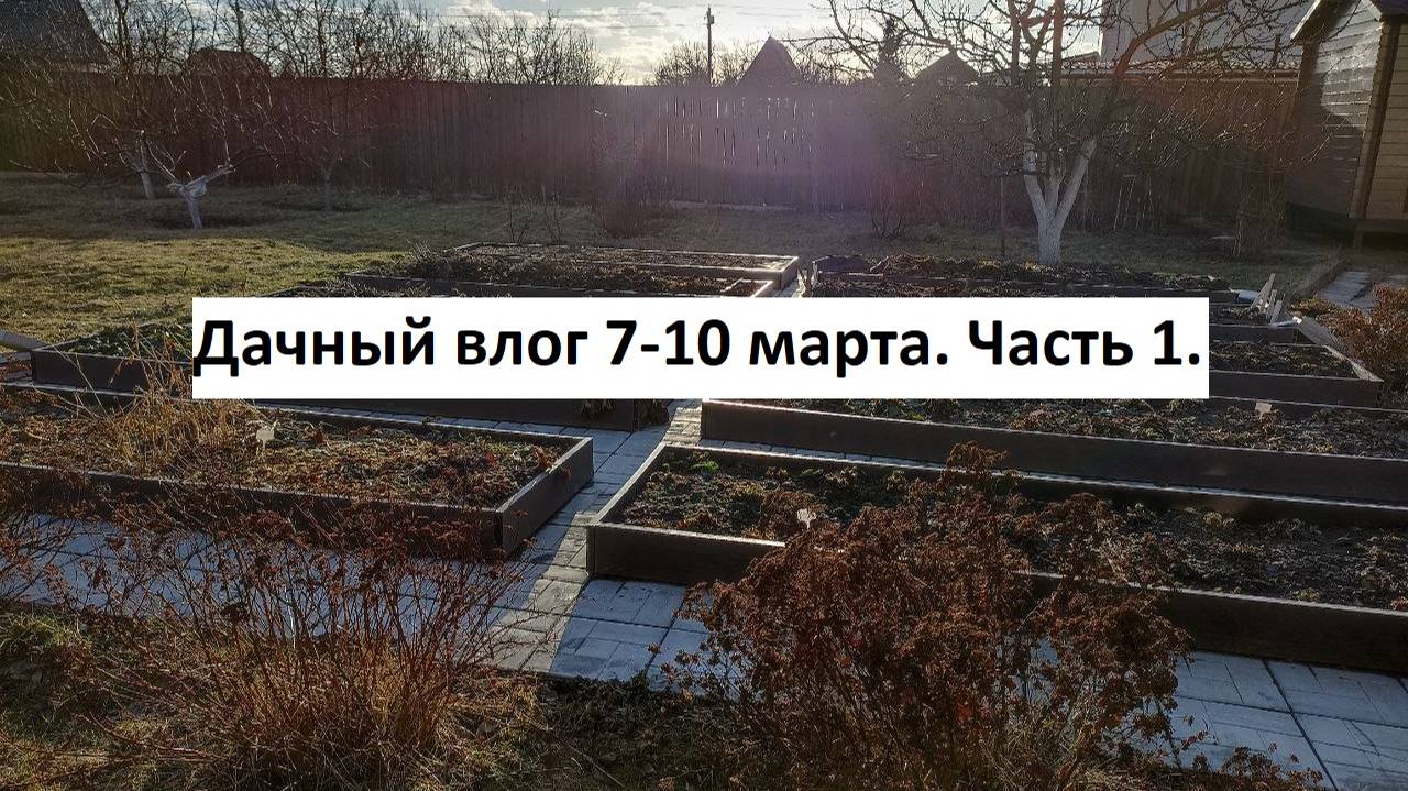 Дачный влог 7-10 марта. Часть 1.