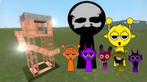 Incredibox Sprunki против башен в Garry's Mod