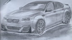 Рисую карандашом Bmw