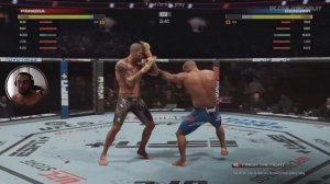 Учусь играть в UFC5 Pereira vs Cormier Бой против hard бота