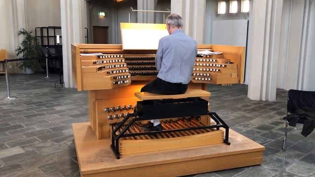 The organist at Hallgrimskirkja Church in Reykjavik, Iceland смотреть онлайн