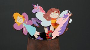 10. Деревянные палочки "Эльфы и единороги" от Pebaro 475