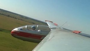 Планер Бланик Л-13 на глиссаде