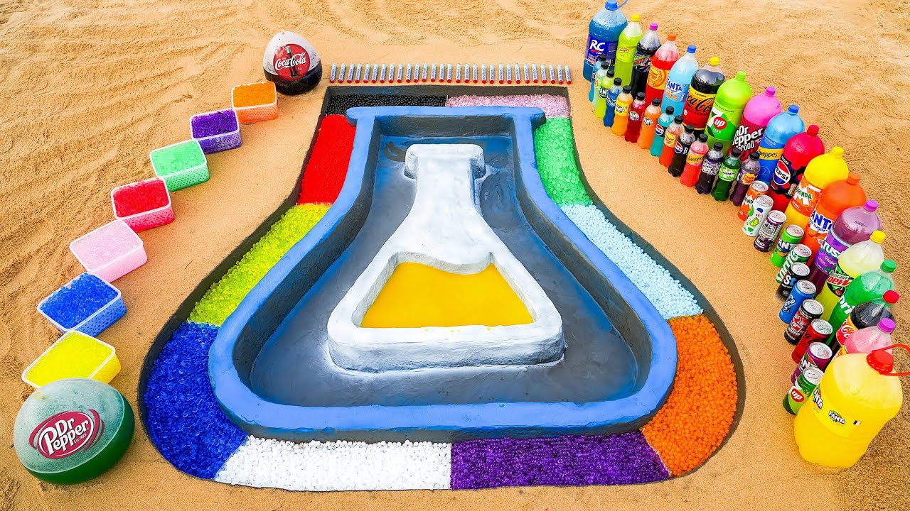 Как сделать логотип Rainbow Lab с помощью Orbeez, Fanta, Dr Pepper, 7up, Pepsi, Coca Cola и Mentos смотреть онлайн