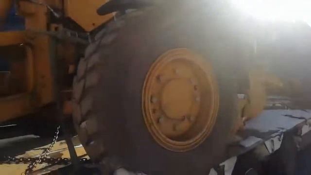 Перевозка негабаритного автогрейдера CAT