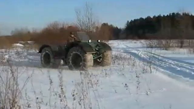 Снегоболотоход "Нечто"(по снегу) г.Киров.avi смотреть онлайн
