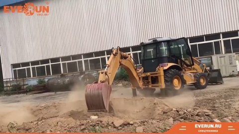 Экскваторы-погрузчики Everun ERB388 демонстрация работы