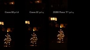 50mm Astigmatism comparison between Canon RF50/1.8, Canon EF50/1.4 and Zeiss Planar T* 50/1.4