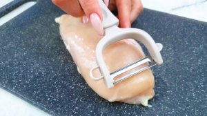 Трюк с овощечисткой для быстрого ужина. Вкусный рецепт из куриной грудки и картофеля