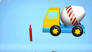Мультфильмы про машинки - Бетономешалка  - собираем пазл