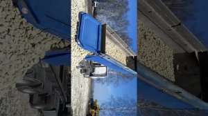 Разгрузка ман с самосвальным полуприцепом тонар