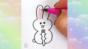 Как нарисовать зайчика с морковкой